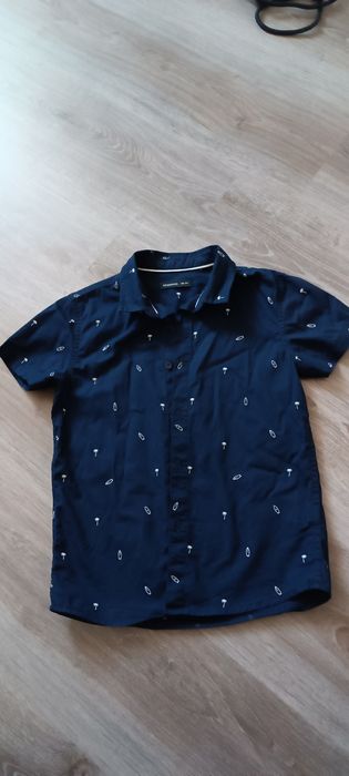 Granatowa koszula z krótkim rękawem Reserved 128