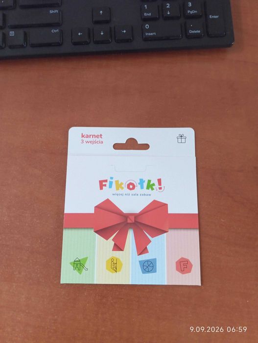 Karnet 3 wejścia na salę zabaw"Fikołki"