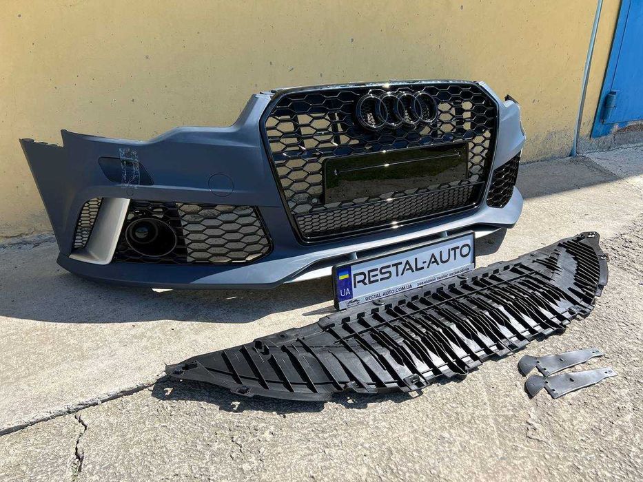 Передній бампер на Audi A6 C7 2011-2014 року (стиль Audi RS6 Quattro)