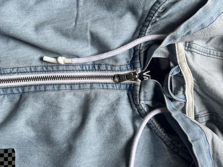Bluza z kapturem Vans Ashford Denim FZ niebieska M