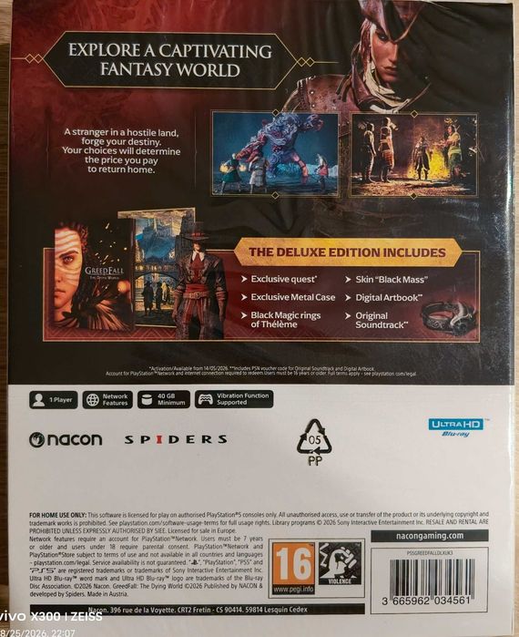 Folia Greedfall 2 Stelbok Deluxe Edition