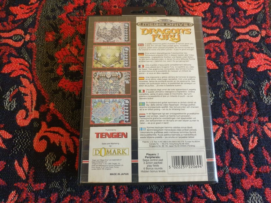 Jogos mega drive Dragons Fury TOP