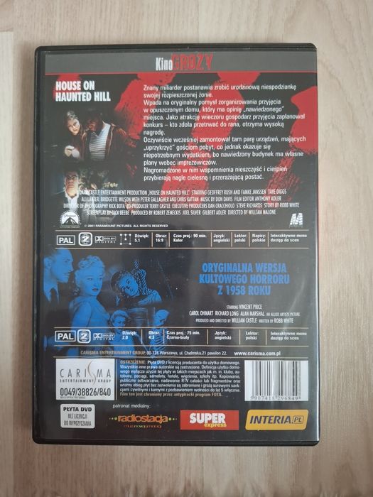 Zestaw 5 filmów Kino grozy DVD