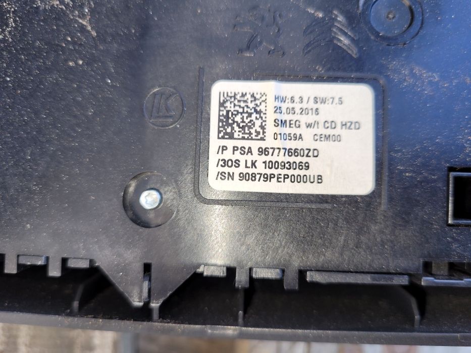 Radio nawigacja peugeot 308 t9 komplet