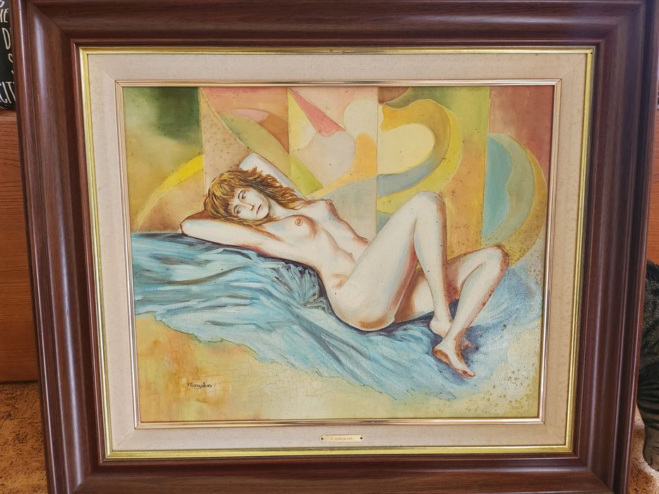 Quadro a óleo P. Gonçalves