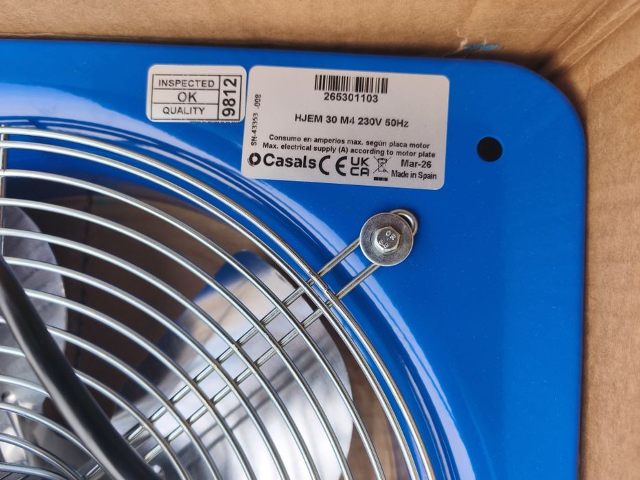 Ventilador industrial Casals azul