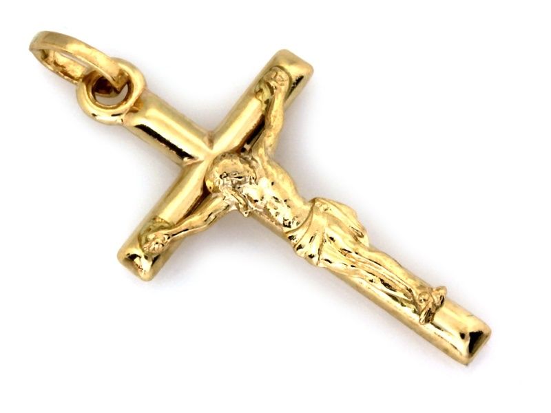 Złota zawieszka krzyżyk PR 585
