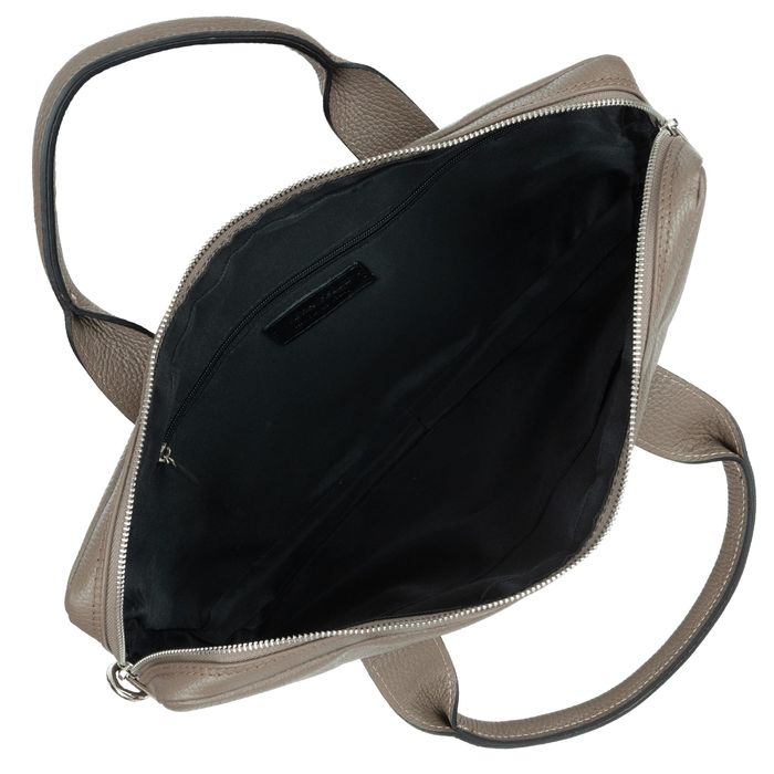 VERA PELLE torebka skórzana teczka kroko torba na laptopa V545 czarna