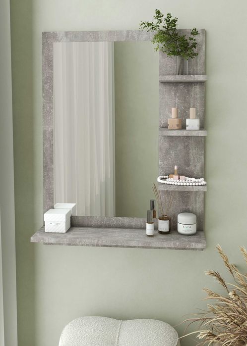 Шафка з дзеркалом шкафчик полиця навісна у ванну або кімнату