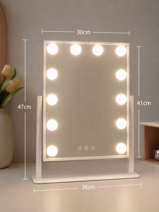 Дзеркало для макіяжу (гримерне) з LED-підсвіткою, 12 ламп.
