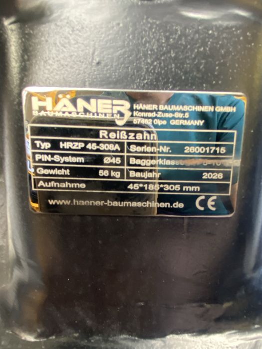 Ripper Haner HRZP 45-308A Novo 5 a 10 Ton