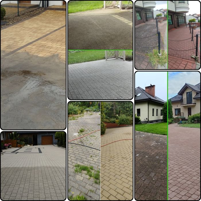 Mycie, czyszczenia kostki brukowej, elewacji, dachu.Wycena GRATIS!