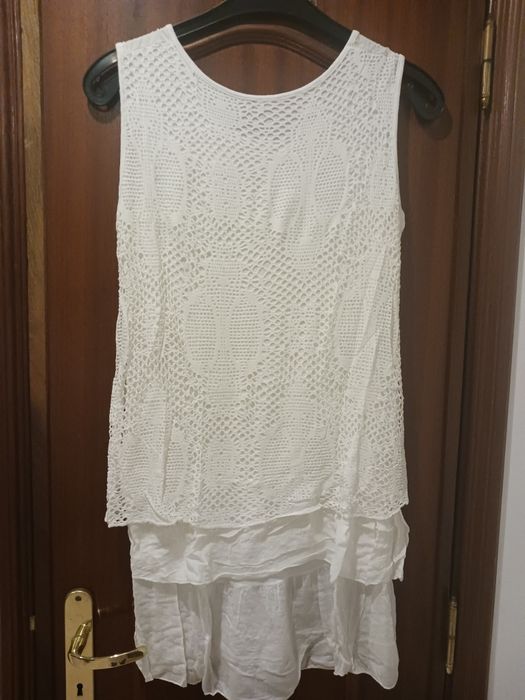 Vestido branco com renda