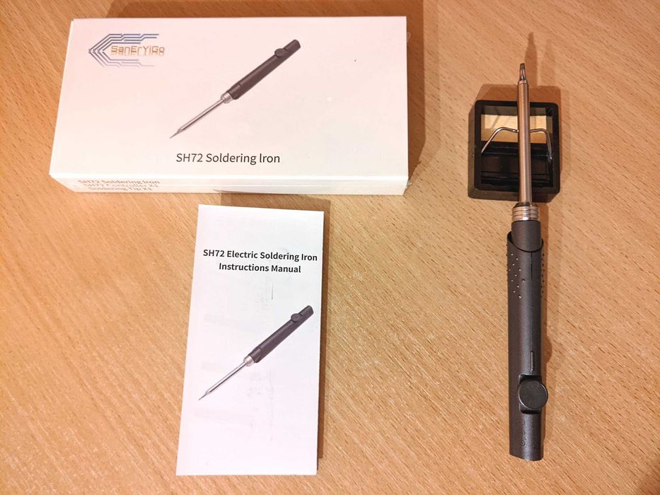 Паяльник SanErYiGo SH72 з жалом BC2 + підставка Гарантія жала живлення