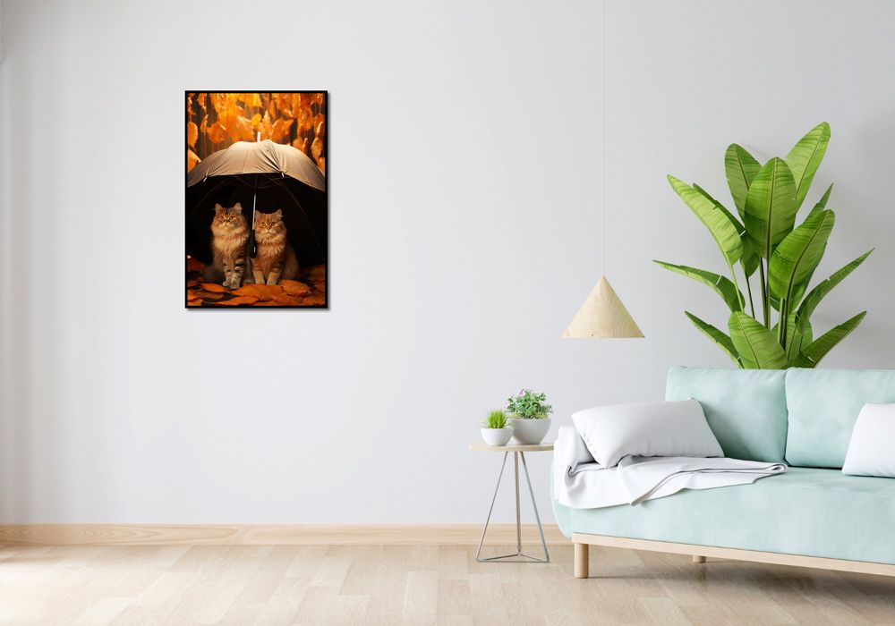 Plakat 53x81cm Jesienny Koci Schron
