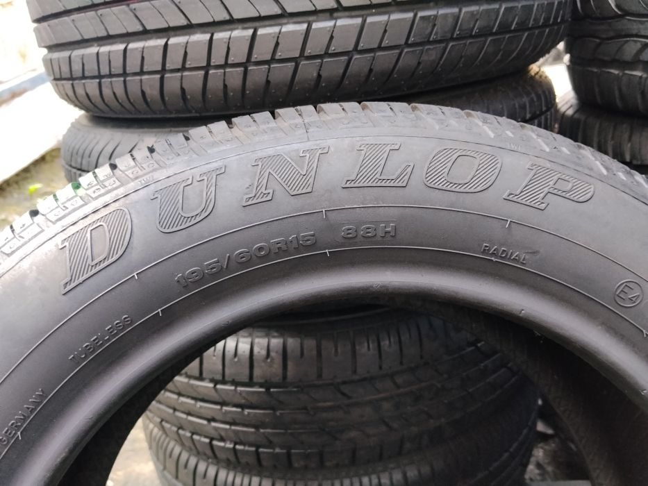 Dunlop 195 60 r15 4шт 2шт шини літні б'у резина з Європи