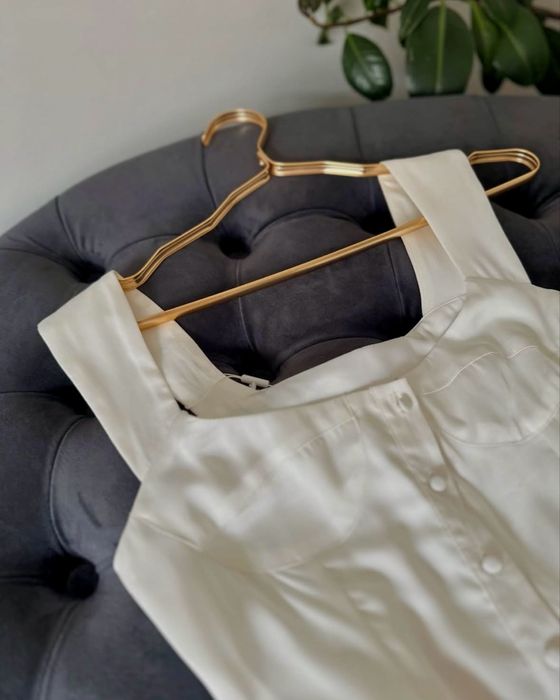 Білий ромпер (комбінезон) літній сарафан, розмір S