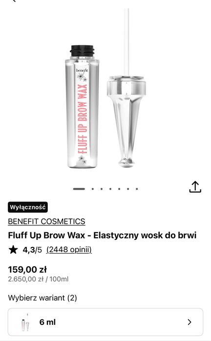 Benefit wosk do brwi