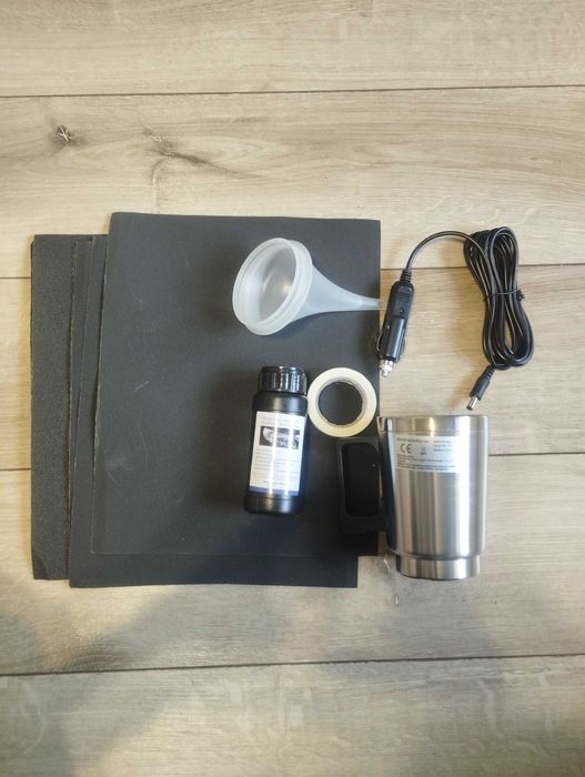 Набір для відновлення пластику автомобільних фар, все що на фото