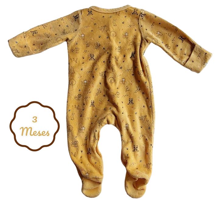 Conjunto Gorro + Babygrow Amarelo Torrado In Extenso 3 meses