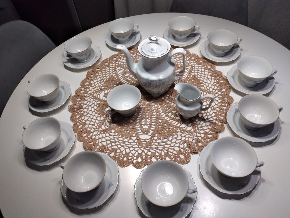 Porcelanowy serwis do kawy Prl