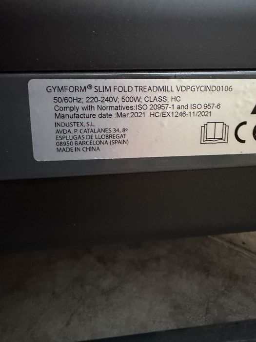 Passadeira Elétrica Dobrável Gymform Slim Fold – Nova (Nunca Usada)