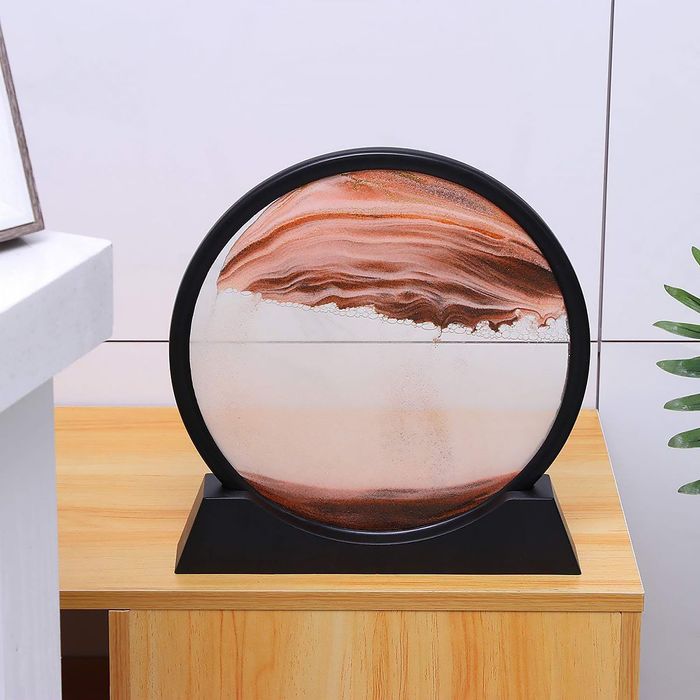 Настільний скляний рухомий пісок Піщаний годинник, Статуетка, Декор, С