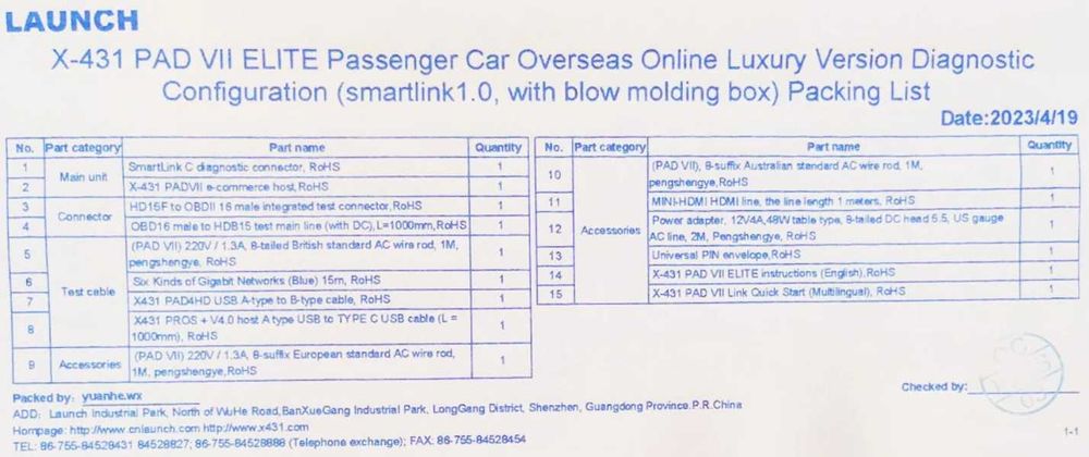 Máquina de Diagnóstico Oficial Launch x431 Pad 7