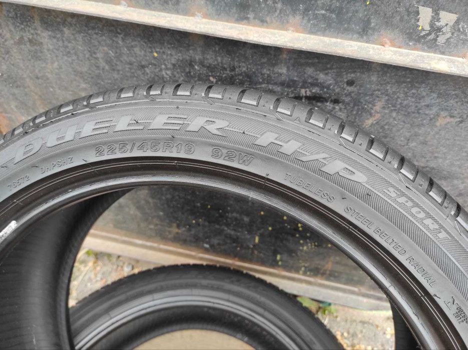 Bridgestone Dueler H/P Sport 225/45r19 4шт, 18год, 6,4мм, ЛЕТО. Привезены из Германии