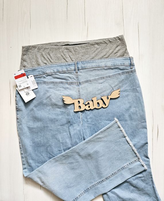 Джинси для вагітних XXL (50-52), C&A, Німеччина, джинси блакитні для в