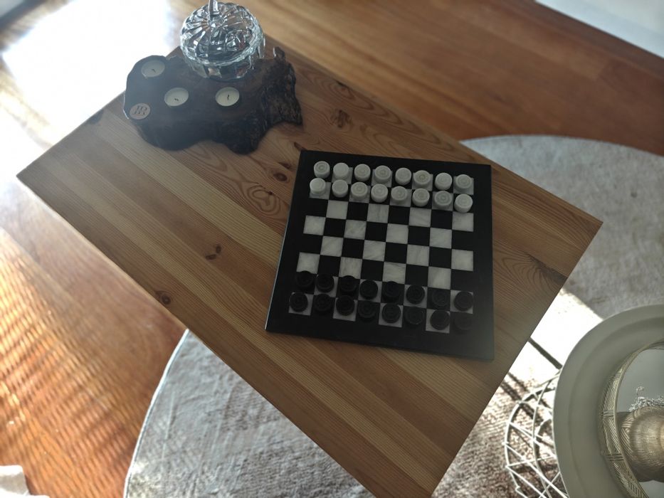 Jogo Damas em Pedra Onix