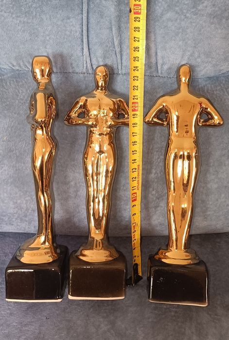 Керамическая золотая статуэтка Оскар.Булат.Оскар прикол.