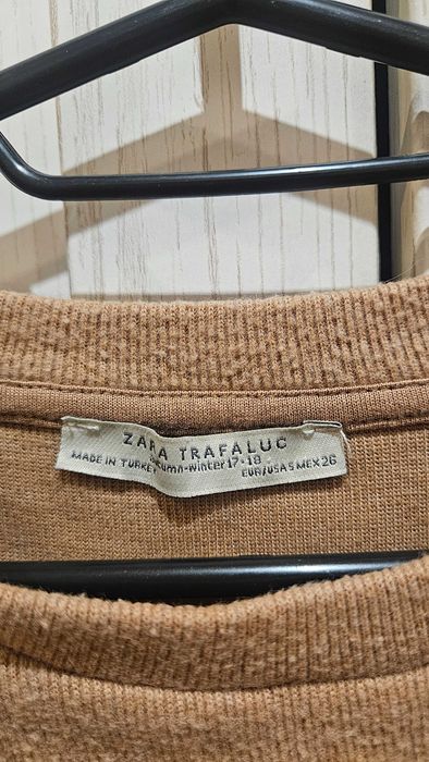 Bluza z perełkami brązowa s Zara hit okazja