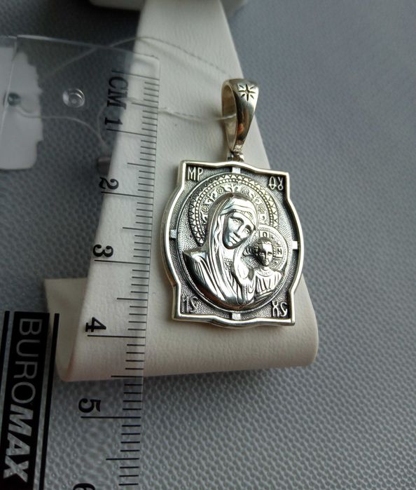 Срібний підвіс Святий Миколай Чудотворець кулон ладанка Святой Николай