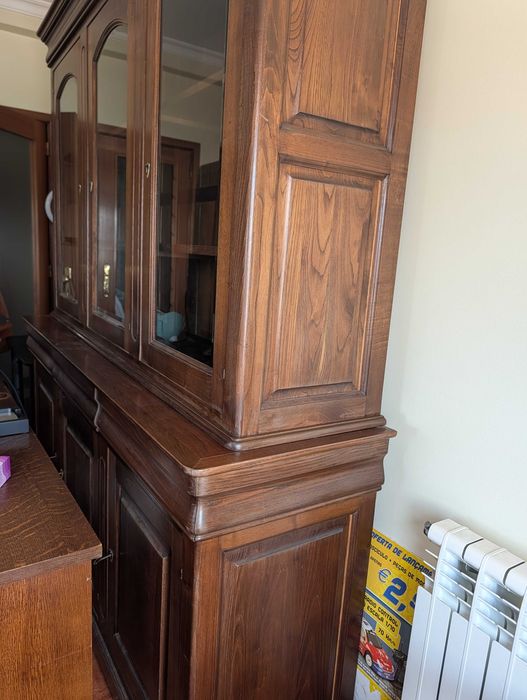 Louceiro / Aparador em Madeira Maciça - Vitrine + Base (vende-se junto ou separado)