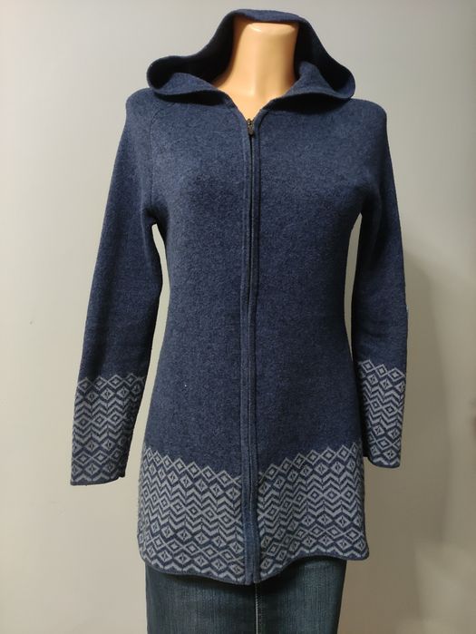 Stylowy długi sweter •kardigan z kapturem • Cynthia Rowley