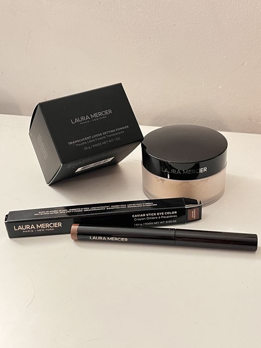 Zestaw Loose setting powder puder 29g i cień do powiek Laura Mercier