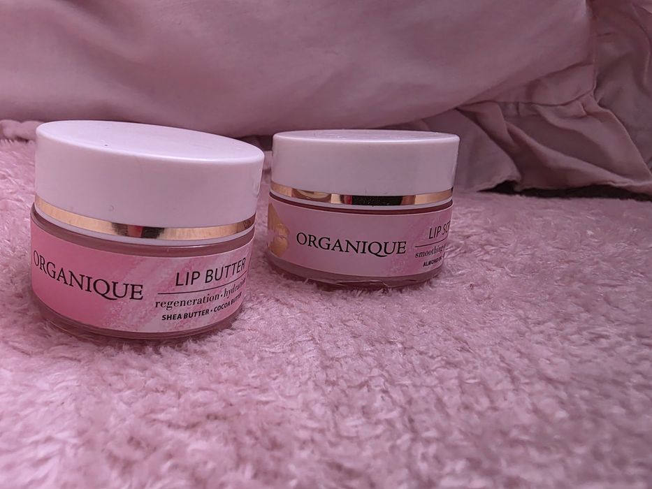 ORGANIQUE Basic Care Masło do ust 15ml +peeling do ust 15ml