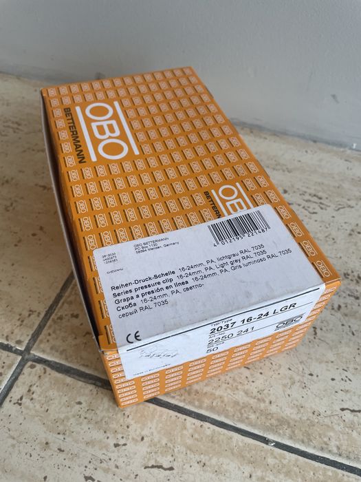 Abraçadeiras de Pressão OBO Bettermann 2037 16-24 LGR – Caixa de 50 Unidades
