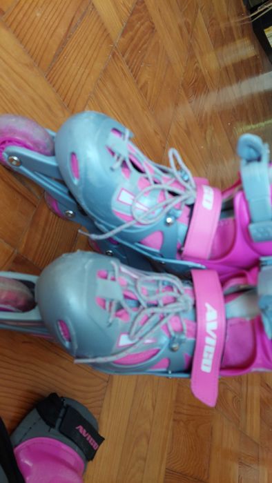 Patins e proteções de criança tam. 34-37