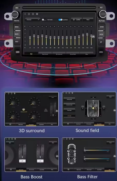 Auto Rádio Android Renault Captur Dacia Duster Logan Sandero X Ray