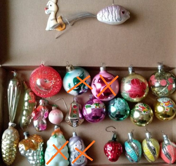 Игрушки ёлочные.