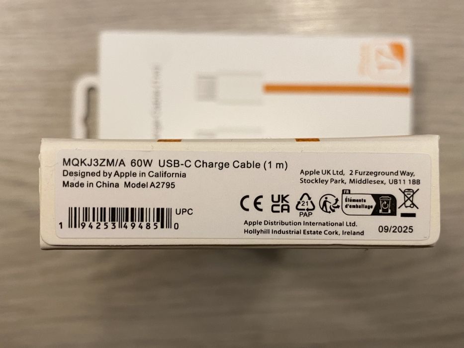 Nowy Oryginalny kabel Apple 1m 60W Okazja Iphone 17 i inne