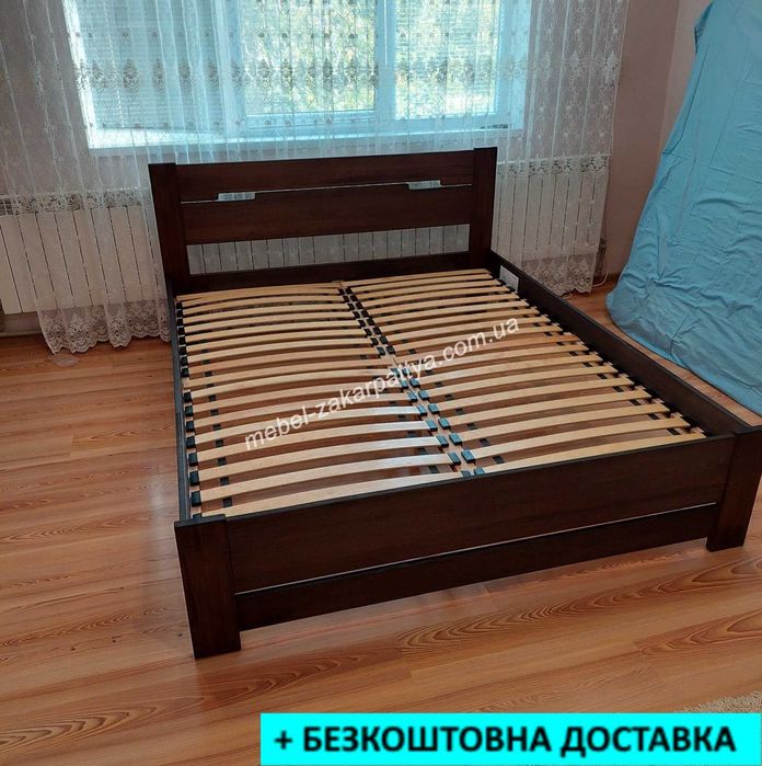 Купити ліжко з дерева. Двоспальне дерев'яне ліжко з бука. Ліжко з шухлядами. Кровать деревянная двуспальная. Ліжко 90,120,140,160,180х200. Доставка