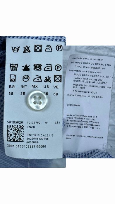 Рубашка Hugo Boss оригінал M у клітинку