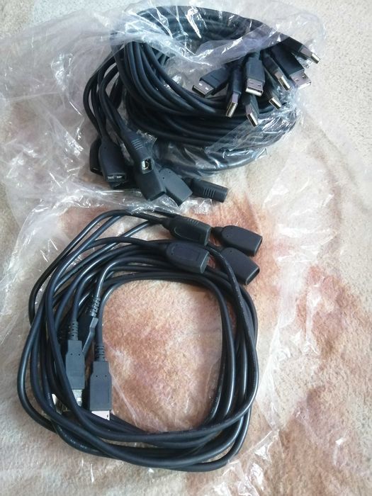 Kable komputerowe VGA, DVI, DP, zasilające, przedłużacze USB