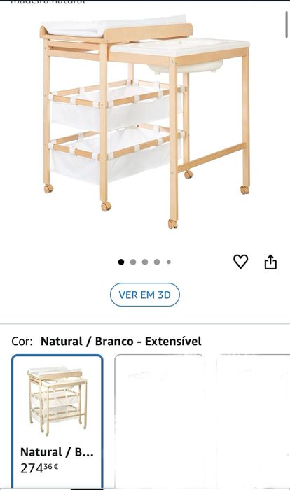 Muda fraldas com banheira