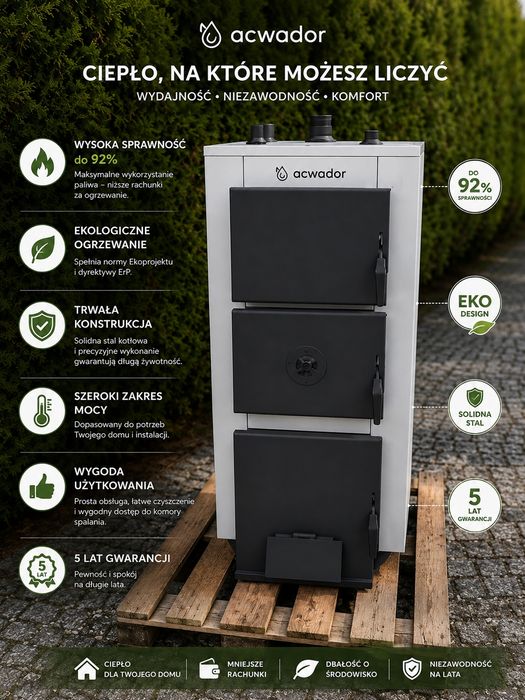 Piec kocioł feniks uni 13 kW drewno wegiel dostawa gratis
