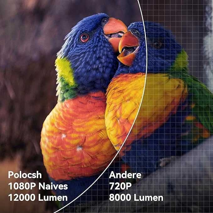 Polocsh P6 Mini Projektor Full HD 1080p 4K Android TV 11.0 WiFi 6