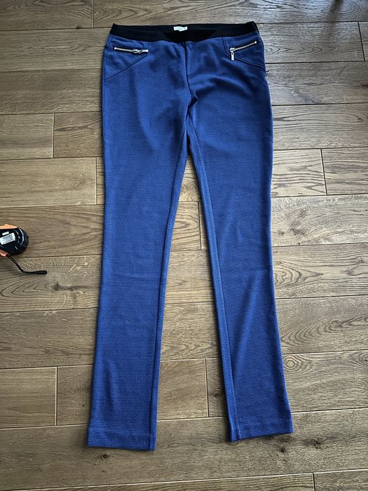 Solar niebieskie damskie tregginsy eleganckie spodnie rurki